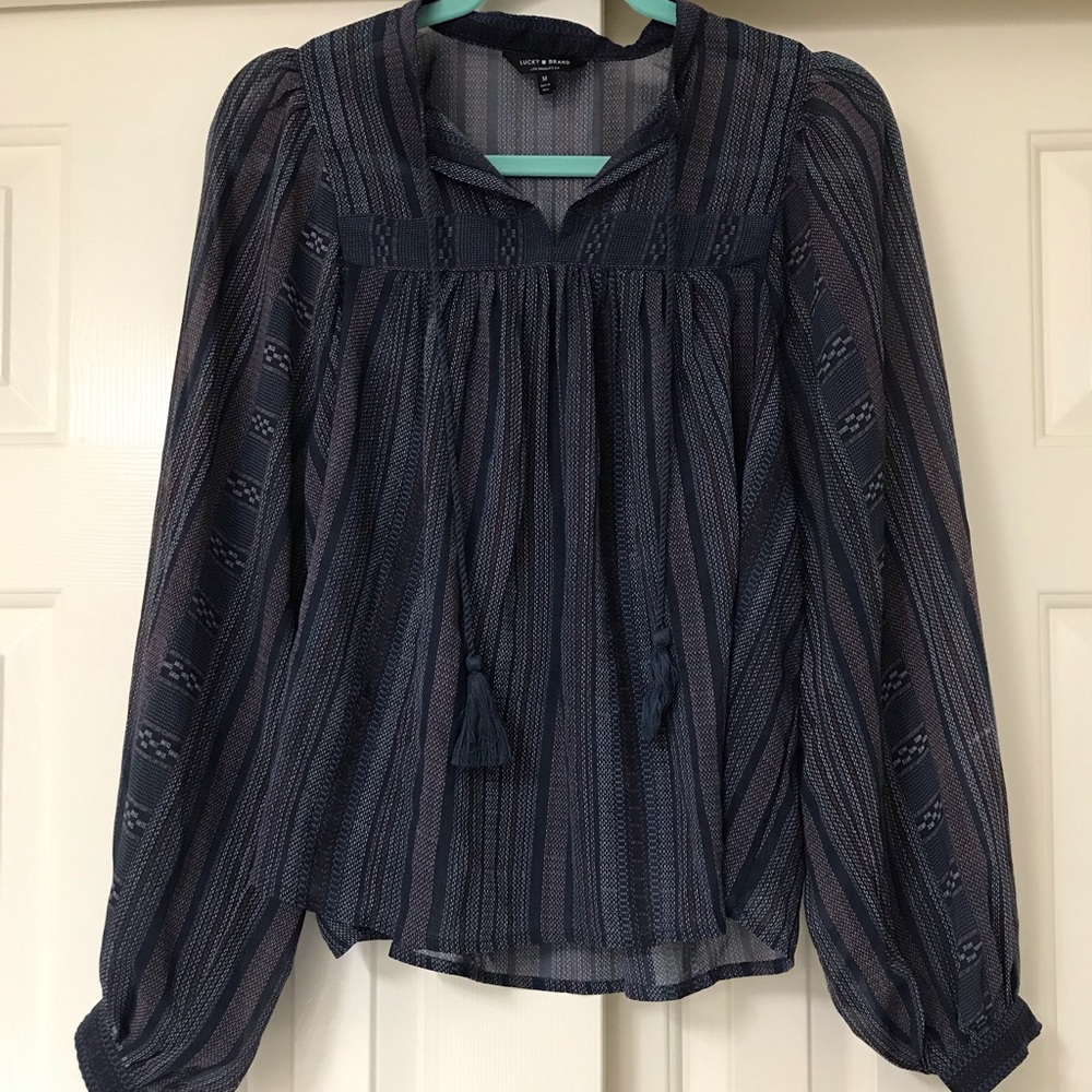 Semi-sheer blouse Lucky Brand NWOT
